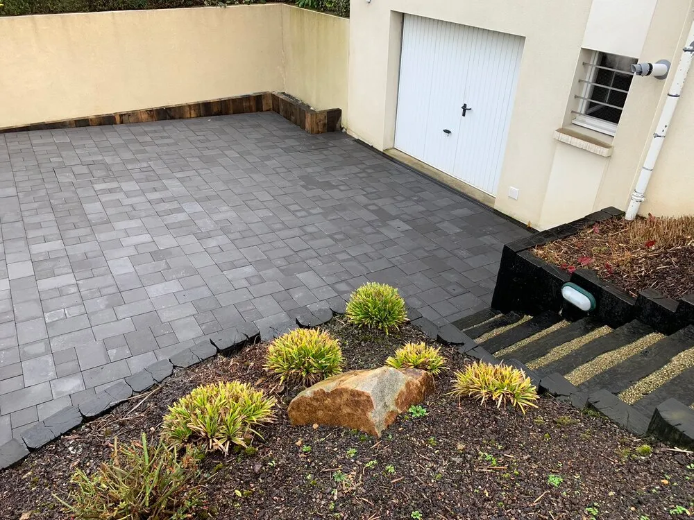 Réalisation d'une cour carrossable pour un particulier à Saint-Brieuc